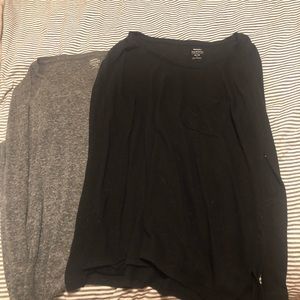 Old navy long sleeve shirts grey and black